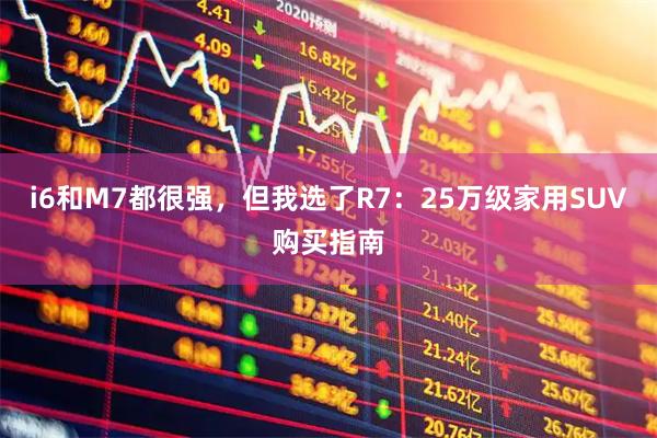 i6和M7都很强，但我选了R7：25万级家用SUV购买指南